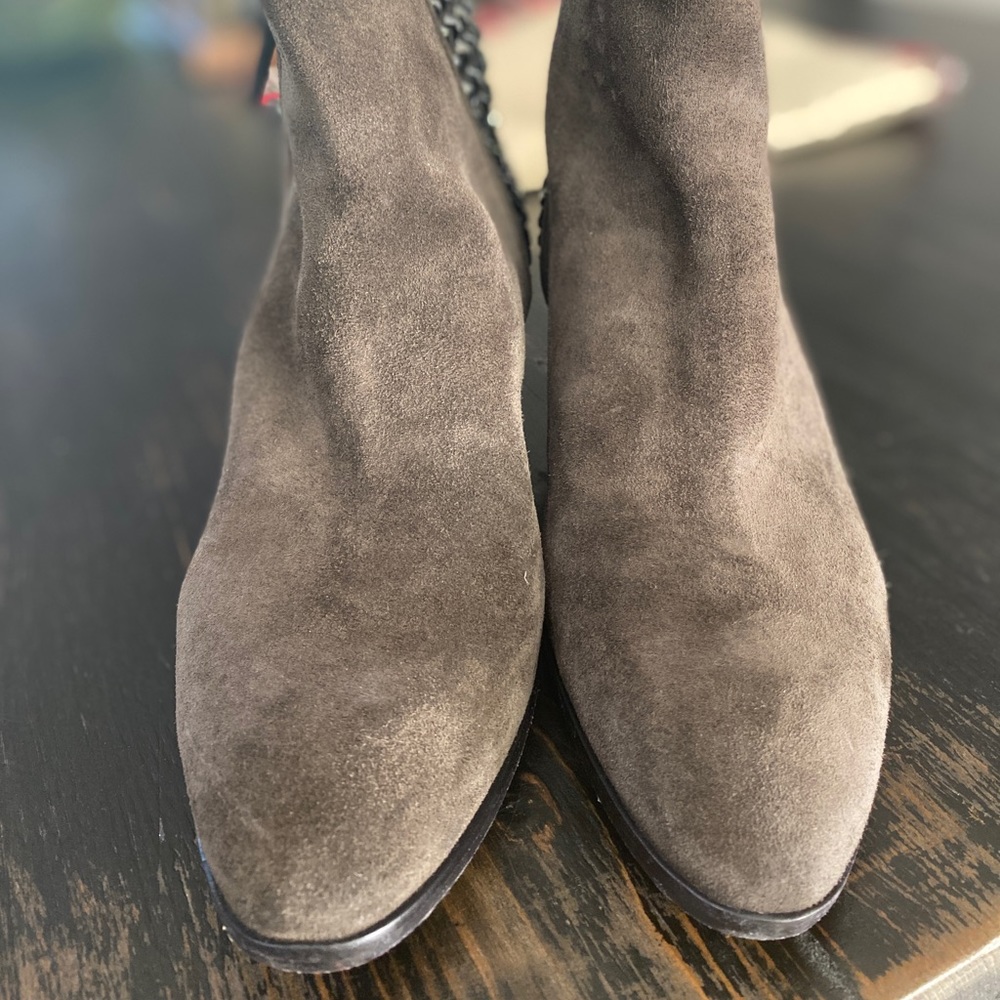 GIUSEPPE ZANOTTI Daddy Grey Crystal Suede Booties - Picture 11 of 12